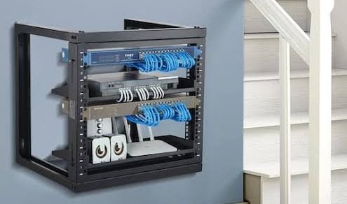 Wall mount network racks